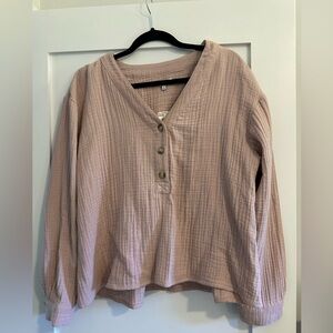 Madewell Lightspun Evert Top- wisteria dove